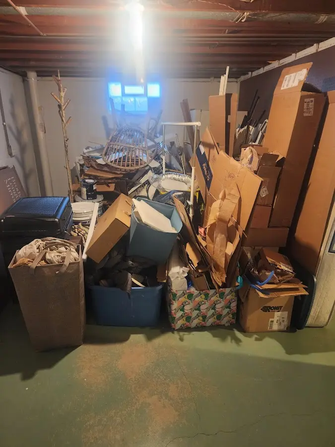 Roll-off dumpster container at job site for Construction Dumpster Rental in DeKalb